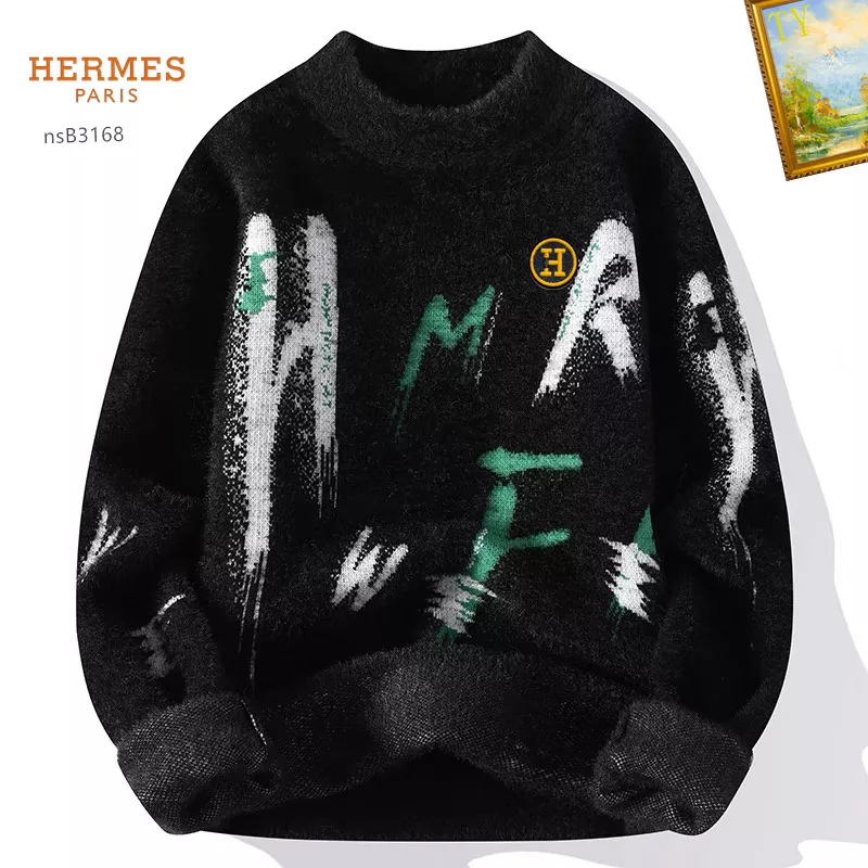 hermes sweaters manches longues pour homme s_127b7a5